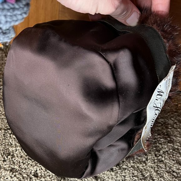 Vintage 1950\'s Fur beret by Mr Henri